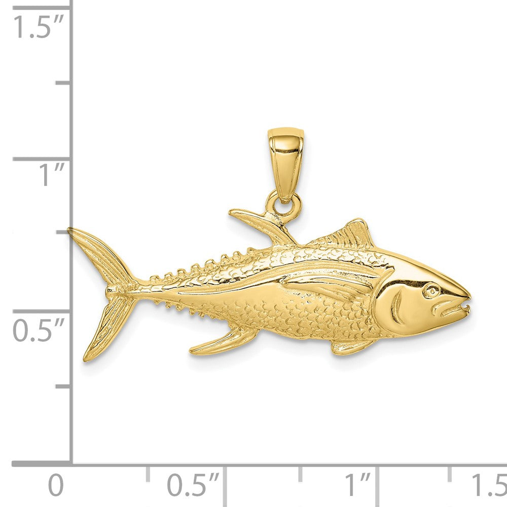 10K Gelbgold 10K Yellowfin Tuna Fisch Anhänger