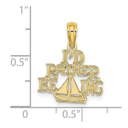 10K Gelbgold 10K I'd Rather Be Sailing Charm