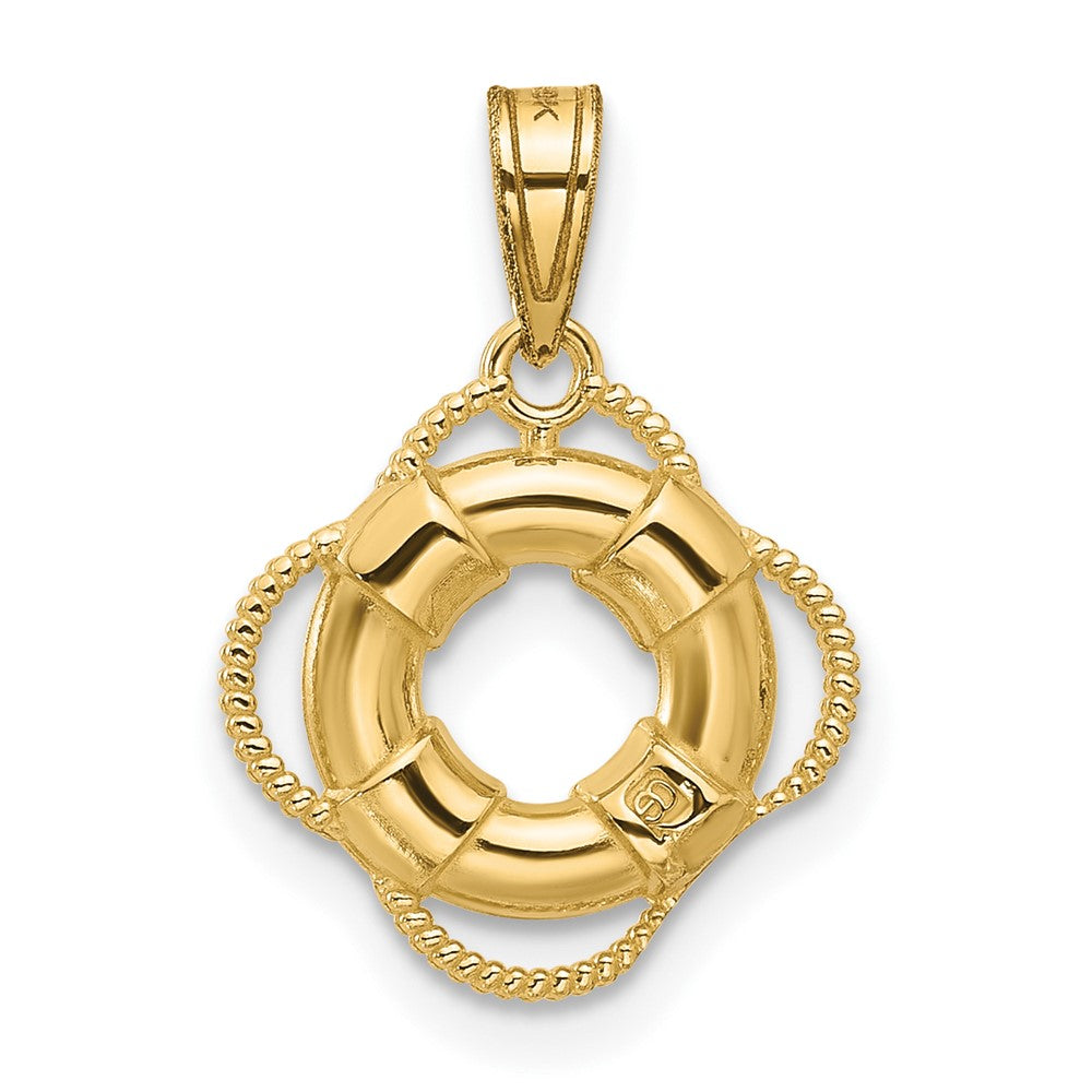 10K Gelbgold 10K Leben Preserver Charm