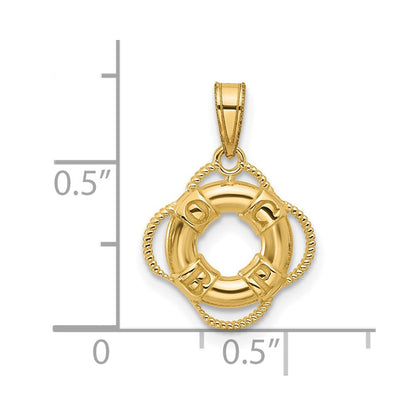 10K Gelbgold 10K Leben Preserver Charm
