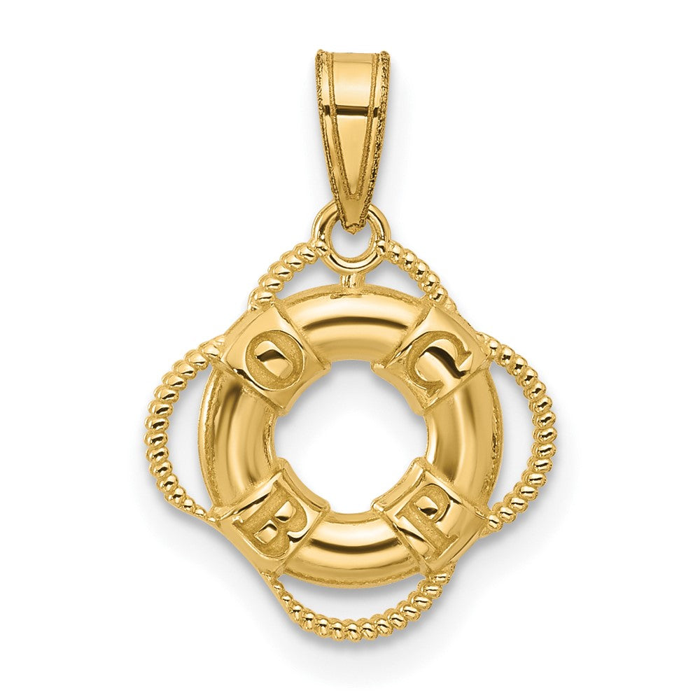 10K Gelbgold 10K Leben Preserver Charm