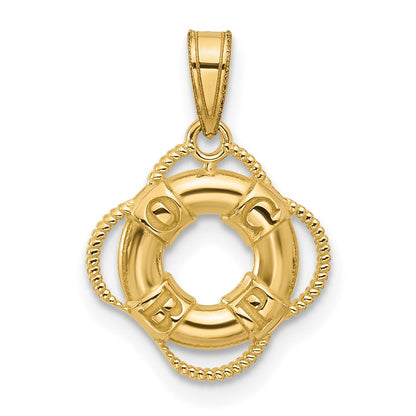 10K Gelbgold 10K Leben Preserver Charm