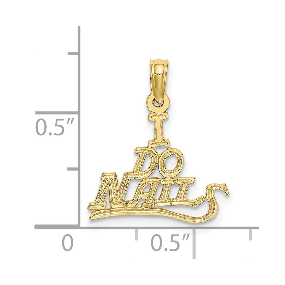 10K Gelbgold 10K I Do Nails Charm