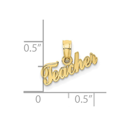 10K Gelbgold Lehrer Charm