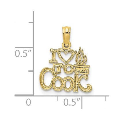 10K Gelbgold 10K I Herz To Cook Charm