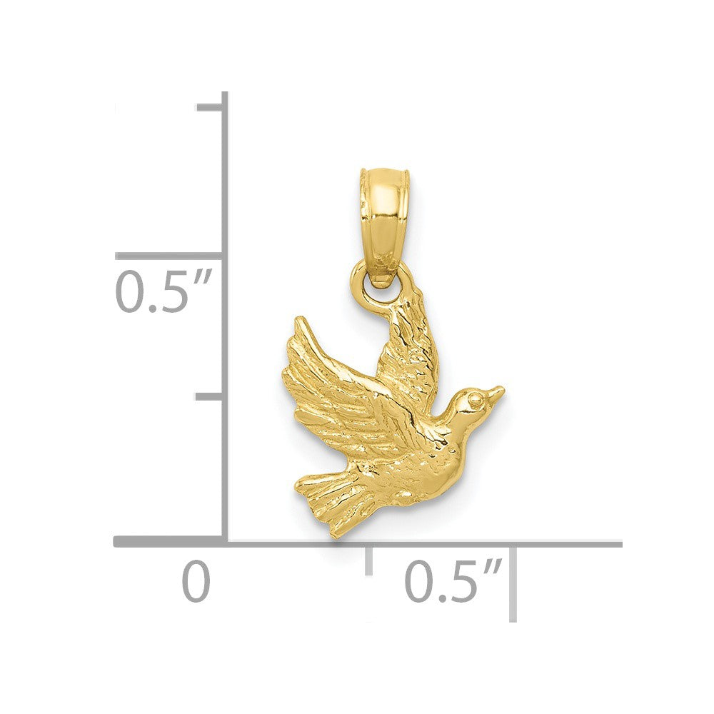 10K Gelbgold 10K Flying Taube Anhänger