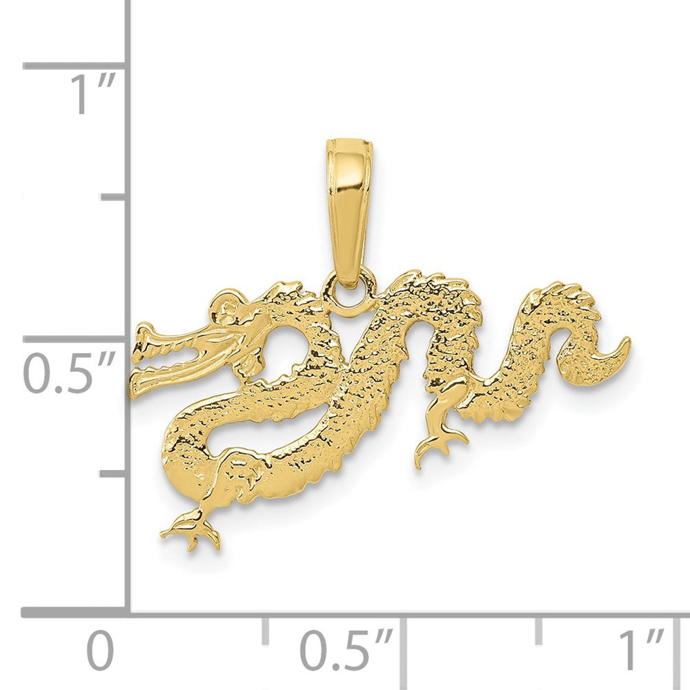 10K Gelbgold Drache Anhänger