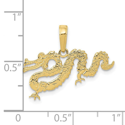 10K Gelbgold Drache Anhänger