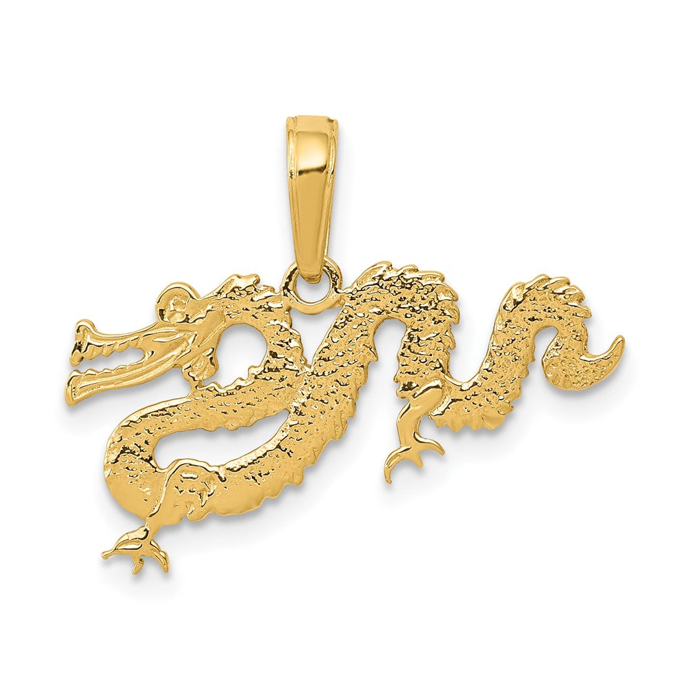 10K Gelbgold Drache Anhänger