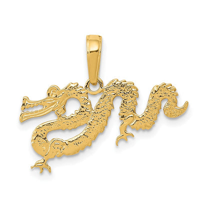 10K Gelbgold Drache Anhänger