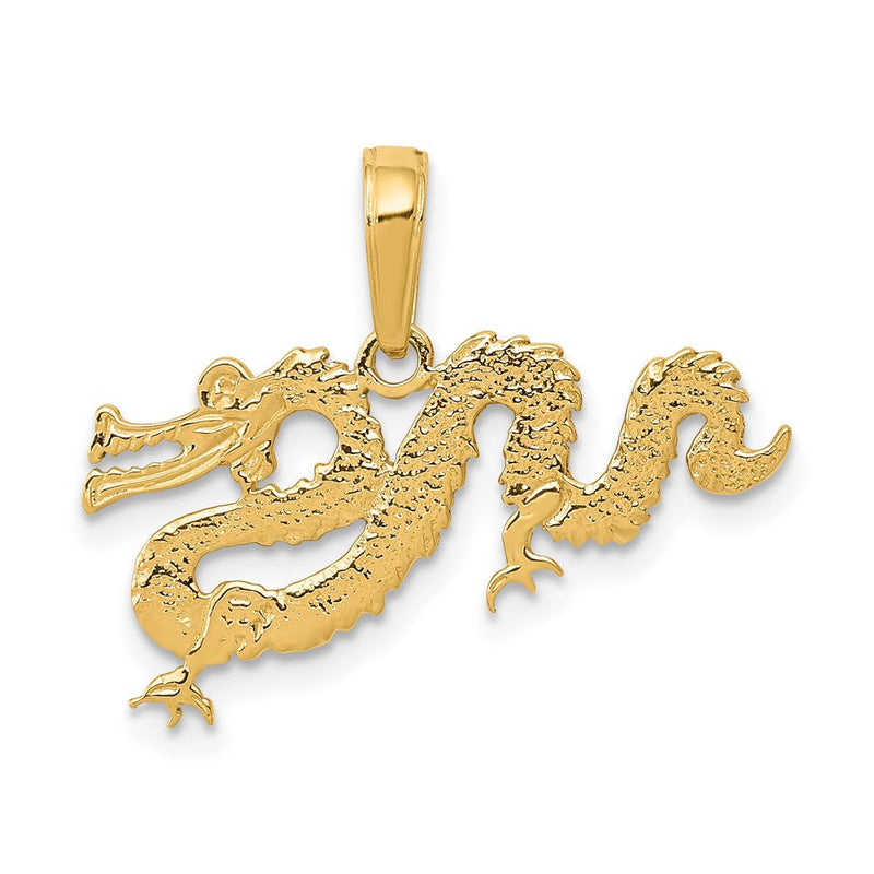 10K Gelbgold Drache Anhänger