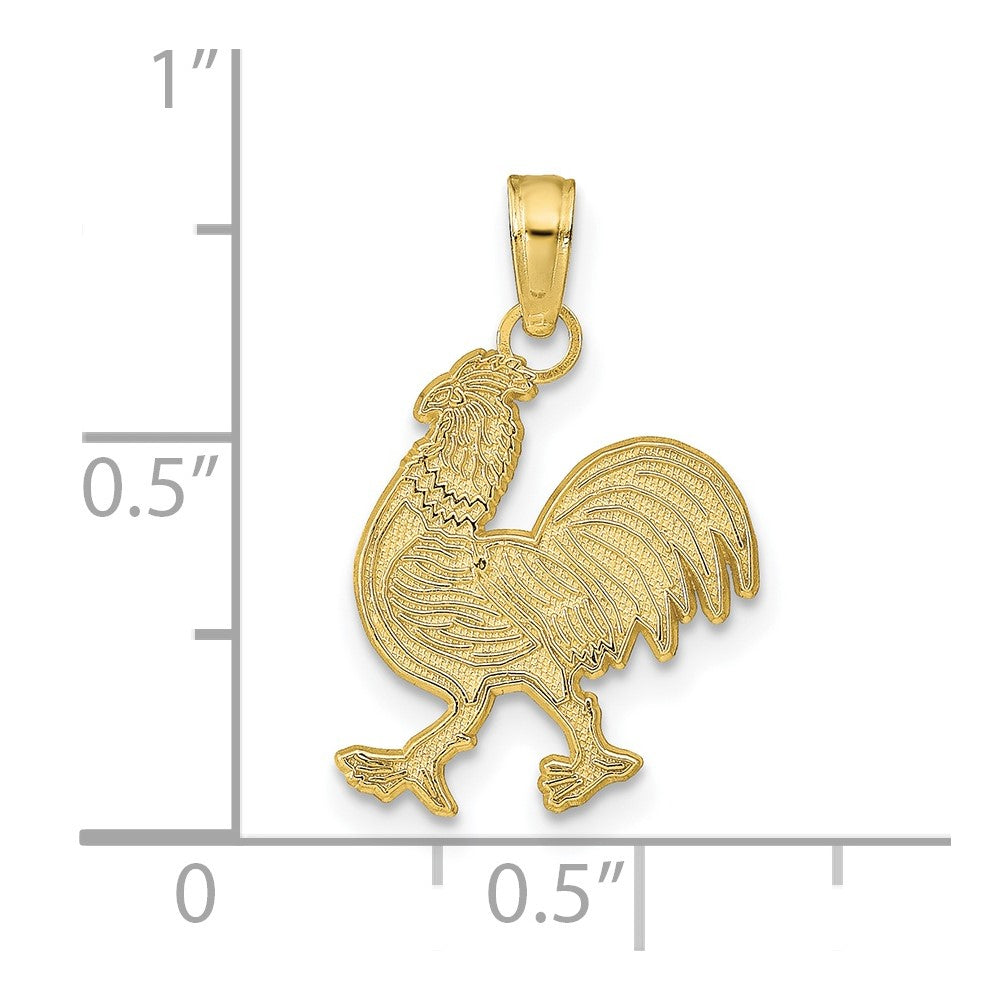 10K Gelbgold 10K Rooster Anhänger