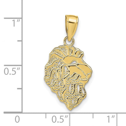 10K Gelbgold 10K Löwe Kopf Anhänger