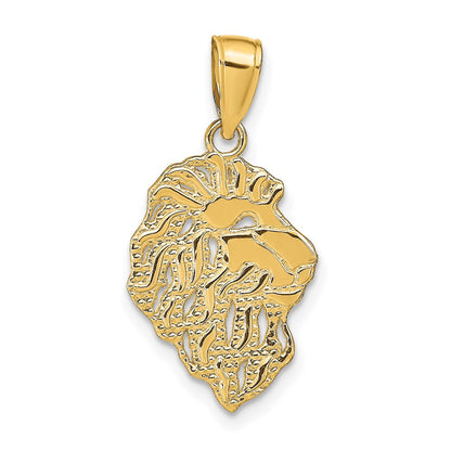 10K Gelbgold 10K Löwe Kopf Anhänger