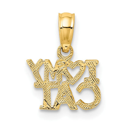 10K Gelbgold I Herz My Katze Charm