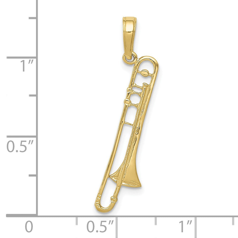 10K Gelbgold 10K Trombone Anhänger