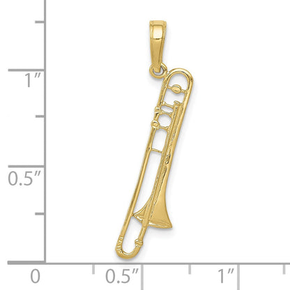 10K Gelbgold 10K Trombone Anhänger
