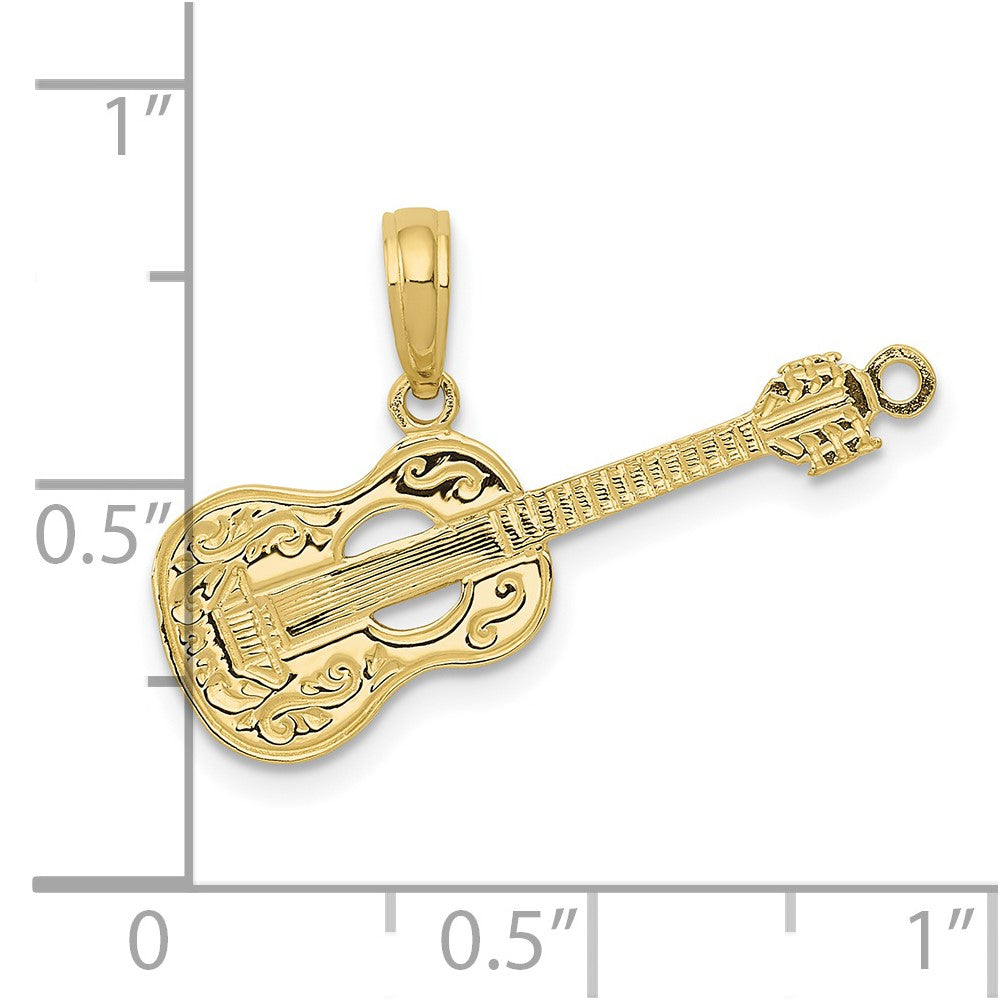 10K Gelbgold 10K Gitarre Anhänger