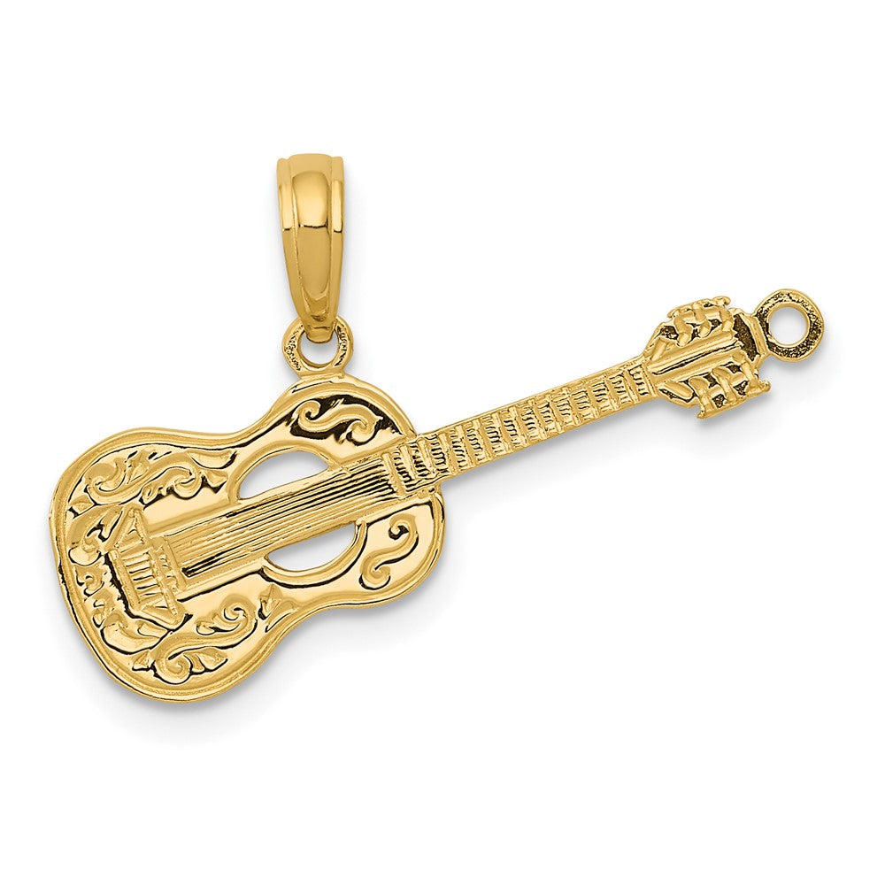 10K Gelbgold 10K Gitarre Anhänger