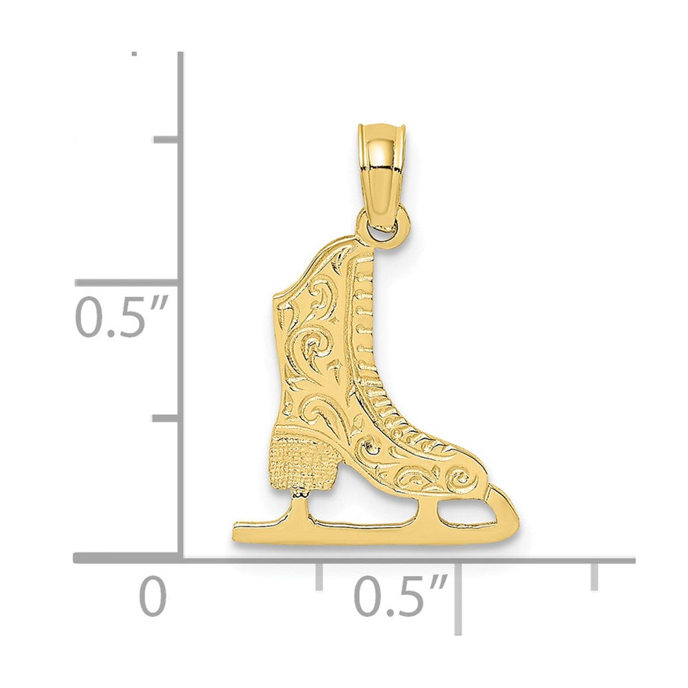 10K Gelbgold 10K Eis Skate Charm