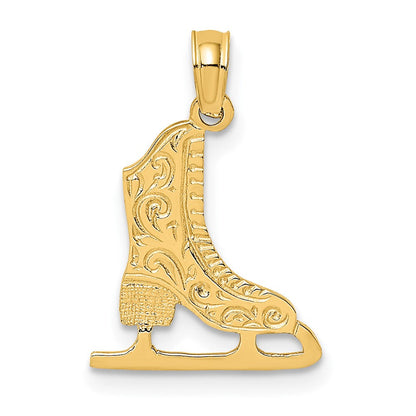 10K Gelbgold 10K Eis Skate Charm