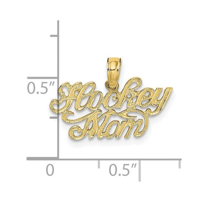 10K Gelbgold 10K Hockey Mama Charm