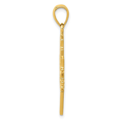 10K Gelbgold Maple Blatt Anhänger
