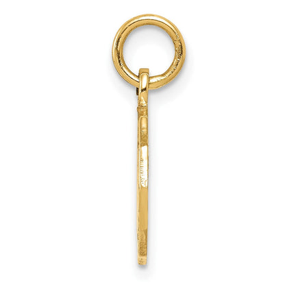 10K Gelbgold Taufe Spanish Recuerdo Del Bautismo auf Rückseite Charm