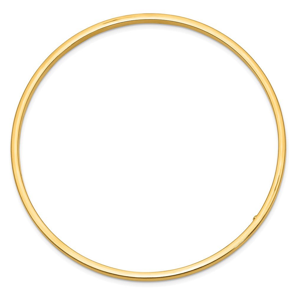 10K Gelbgold 3mm Poliert Quadratisch Röhre Schieber-on Armreif
