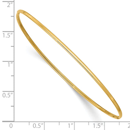10K Gelbgold 1.5mm Poliert Schieber-on Armreif Armband
