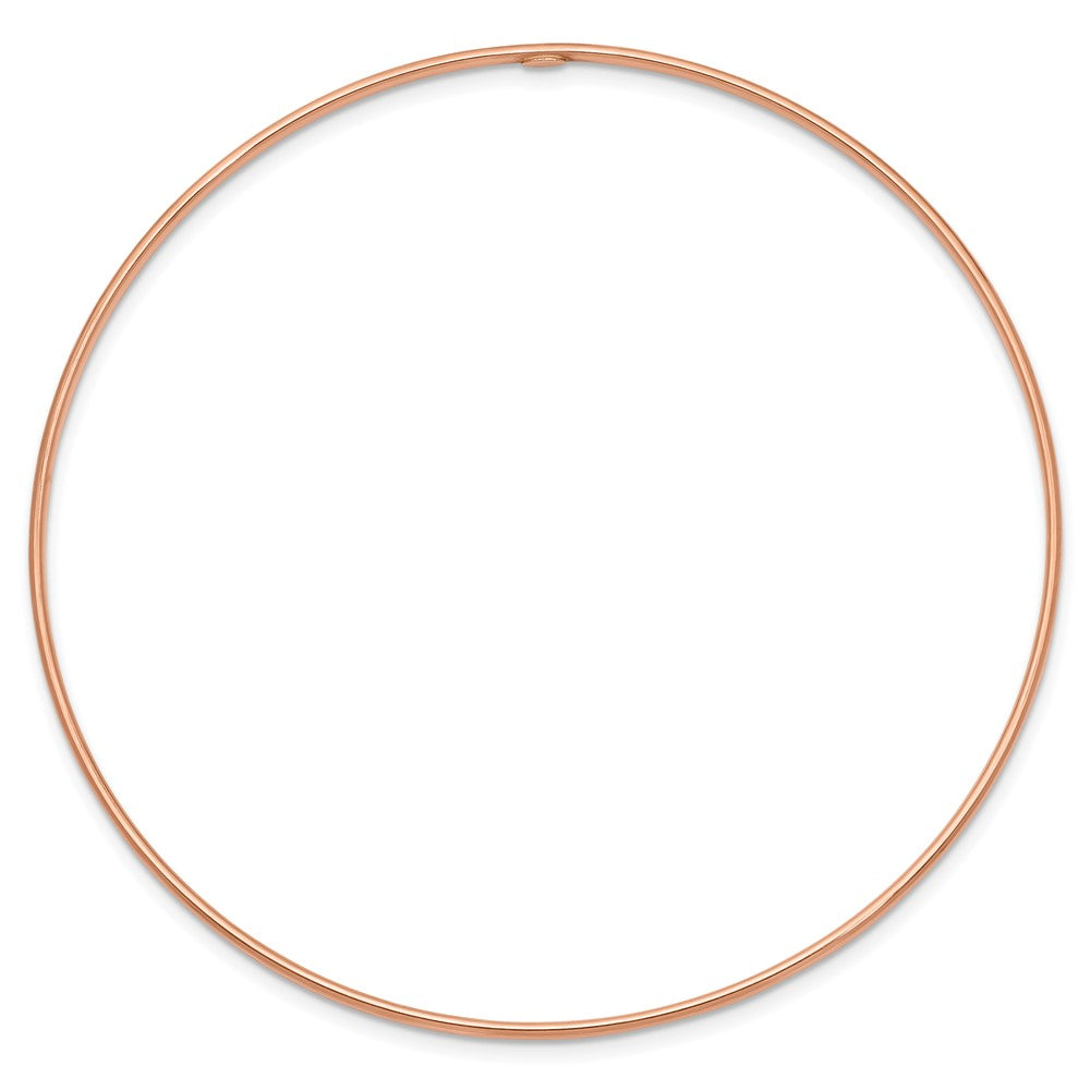 10K Roségold 1.5mm Poliert Schieber-on Armreif Armband