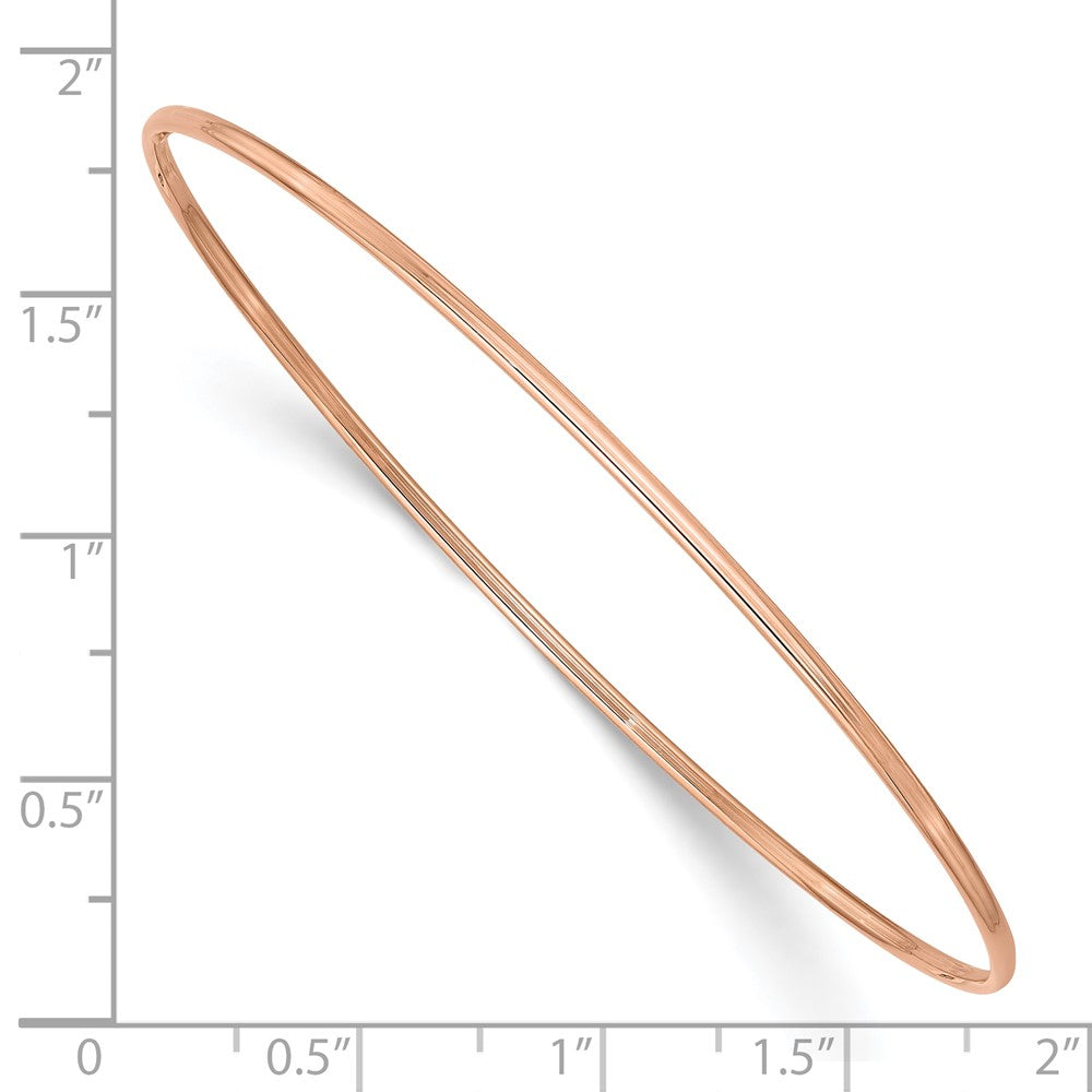 10K Roségold 1.5mm Poliert Schieber-on Armreif Armband