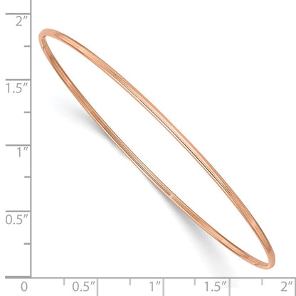 10K Roségold 1.5mm Poliert Schieber-on Armreif Armband