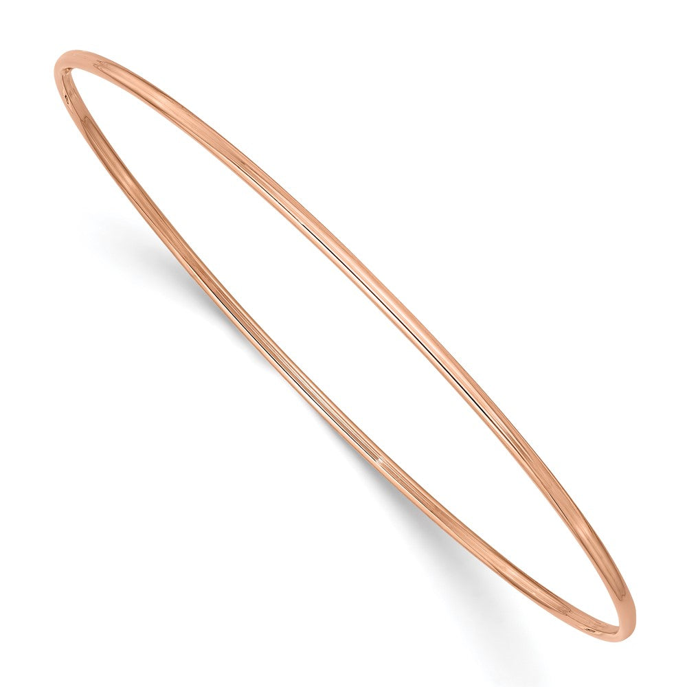 10K Roségold 1.5mm Poliert Schieber-on Armreif Armband