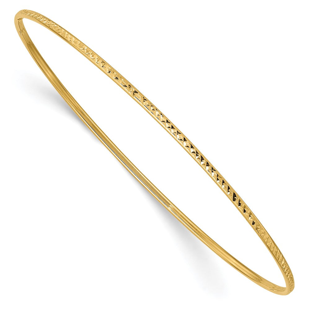 10K Gelbgold 1.5mm Diamantiert Schieber-on Armreif Armband