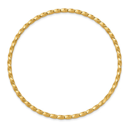 10K Gelbgold 2.50mm Gedreht Schieber-on Armreif