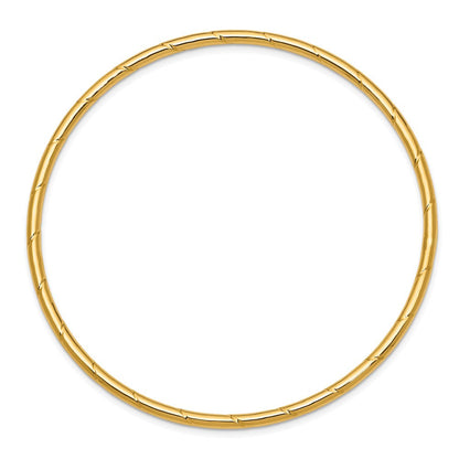 10K Gelbgold 2.5mm Gerillt Schieber-on Armreif