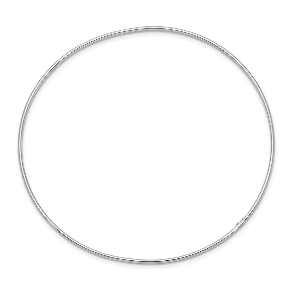10K Weißgold 1.5mm Poliert Schieber-on Armreif Armband