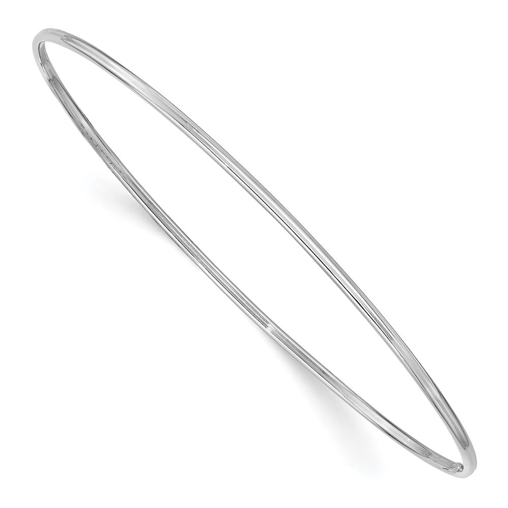 10K Weißgold 1.5mm Poliert Schieber-on Armreif Armband