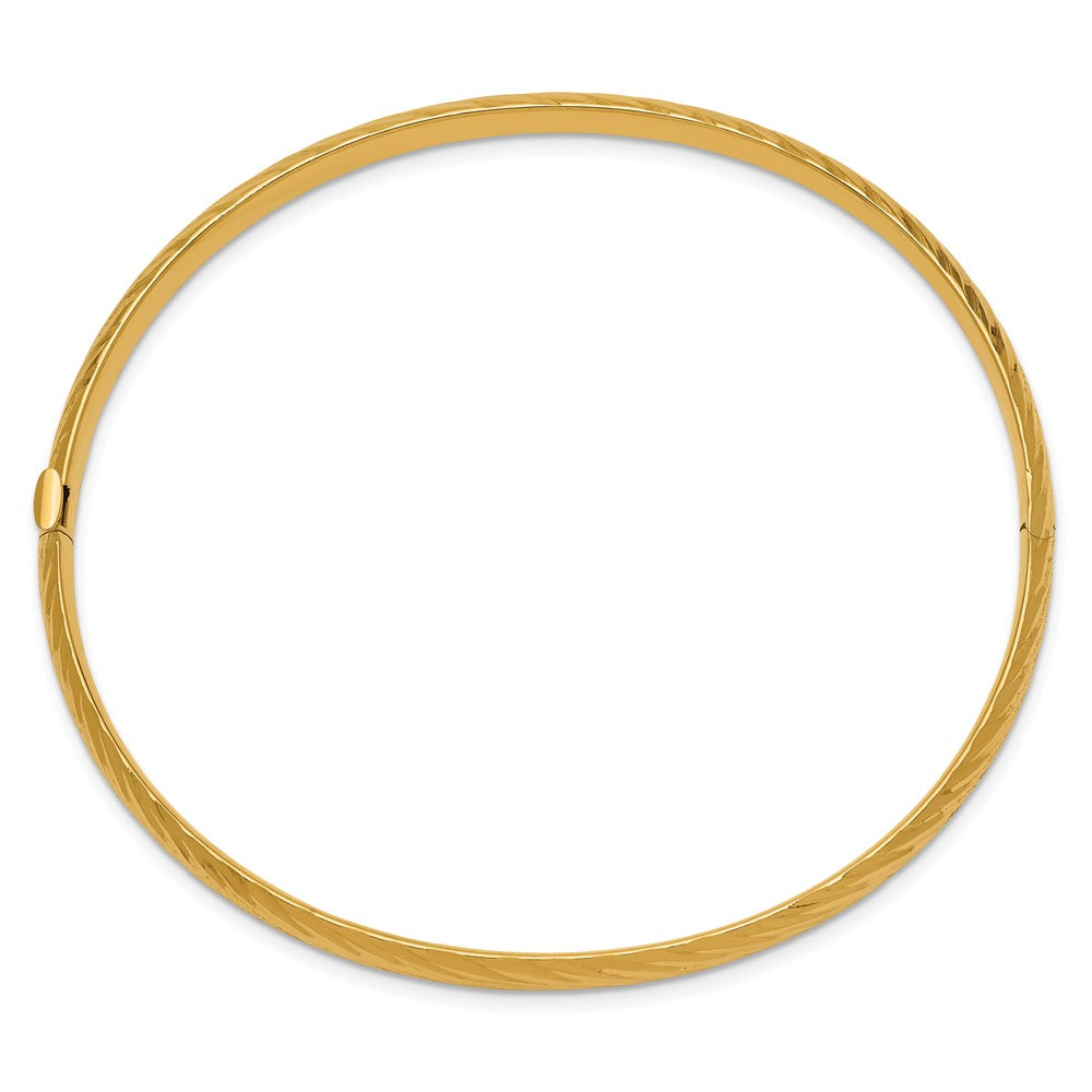 10K Gelbgold 3/16 Strukturiert Klappbar Armreif