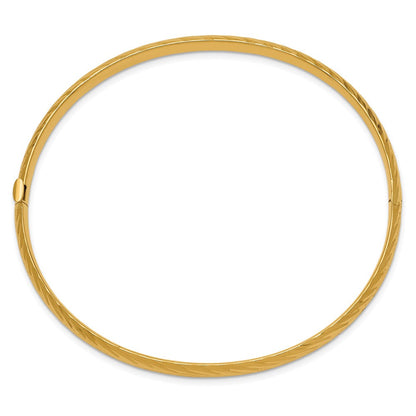 10K Gelbgold 3/16 Strukturiert Klappbar Armreif