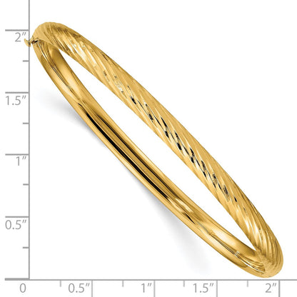10K Gelbgold 3/16 Strukturiert Klappbar Armreif