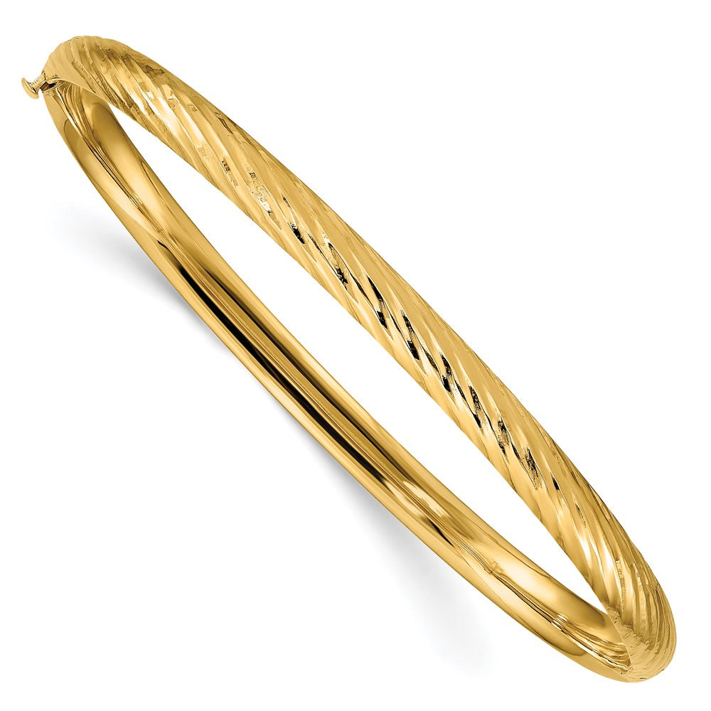 10K Gelbgold 3/16 Strukturiert Klappbar Armreif