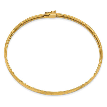 10K Gelbgold Gedreht Diamantiert Flexibel Armreif