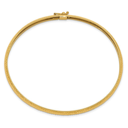 10K Gelbgold Strukturiert Flexibel Armreif