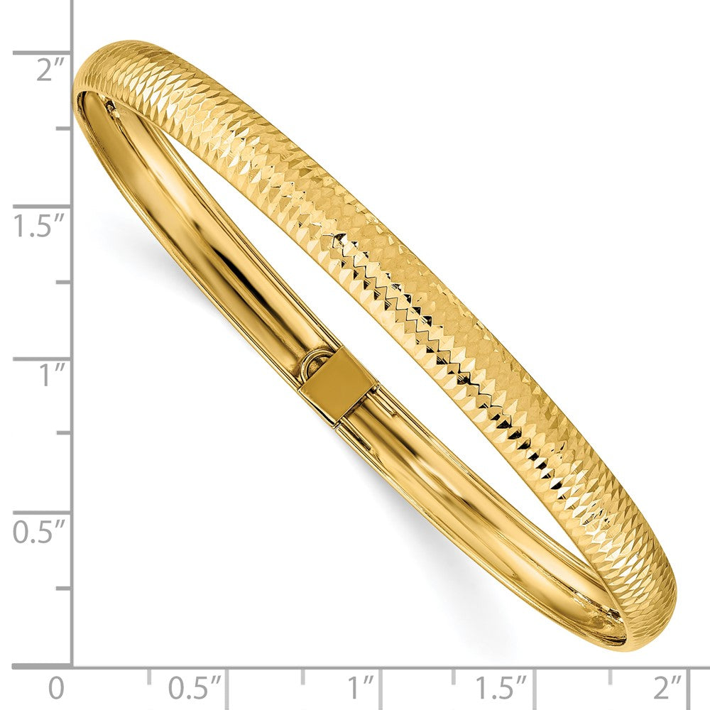 10K Gelbgold Strukturiert Flexibel Armreif