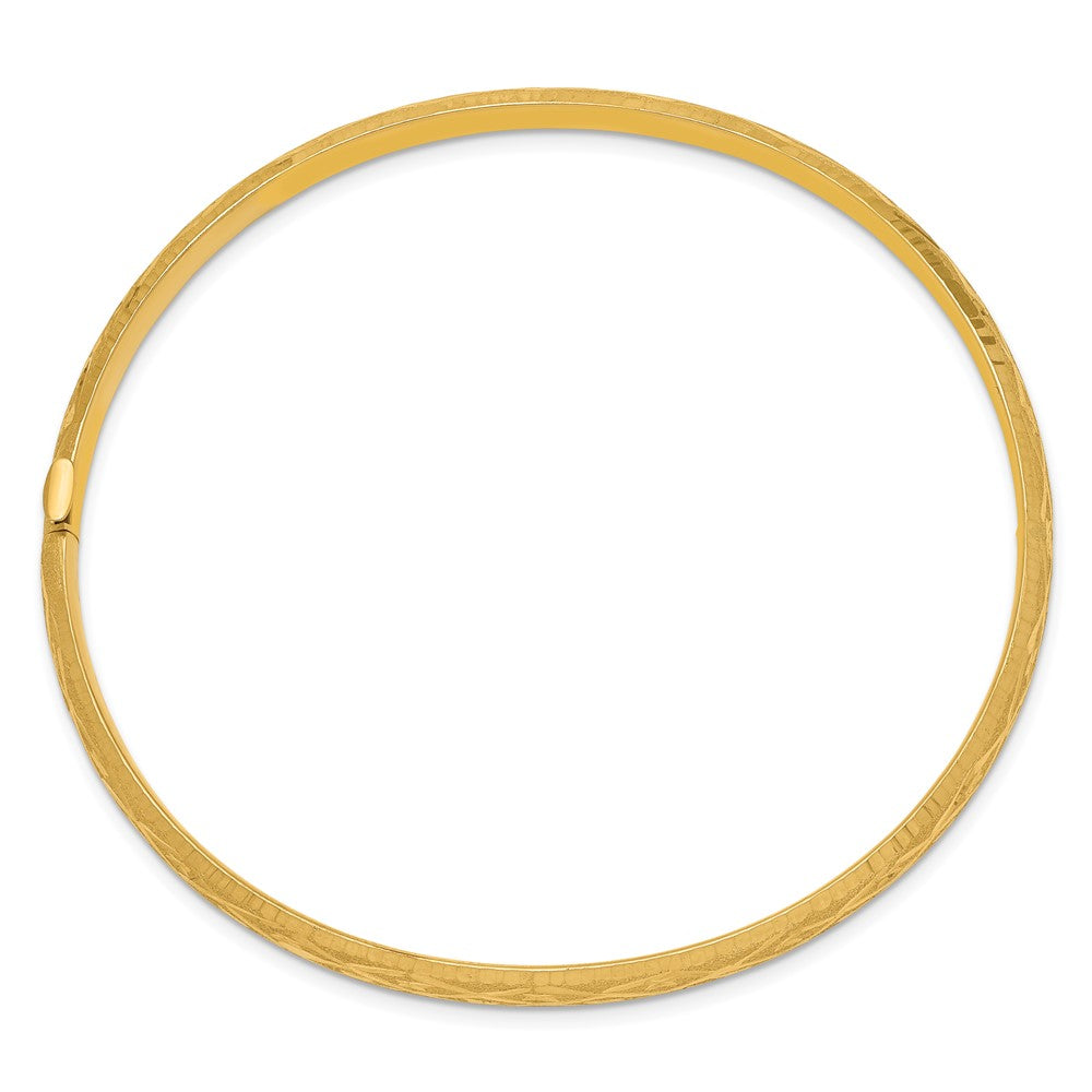 10K Gelbgold 3/16 Diamantiert Fantasie Klappbar Armreif Armband