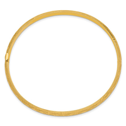 10K Gelbgold 3/16 Diamantiert Fantasie Klappbar Armreif Armband