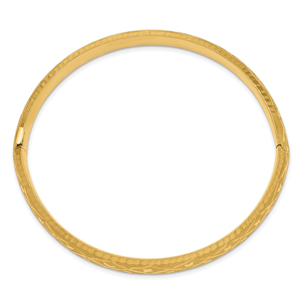 10K Gelbgold 5/16 Diamantiert Fantasie Klappbar Armreif Armband
