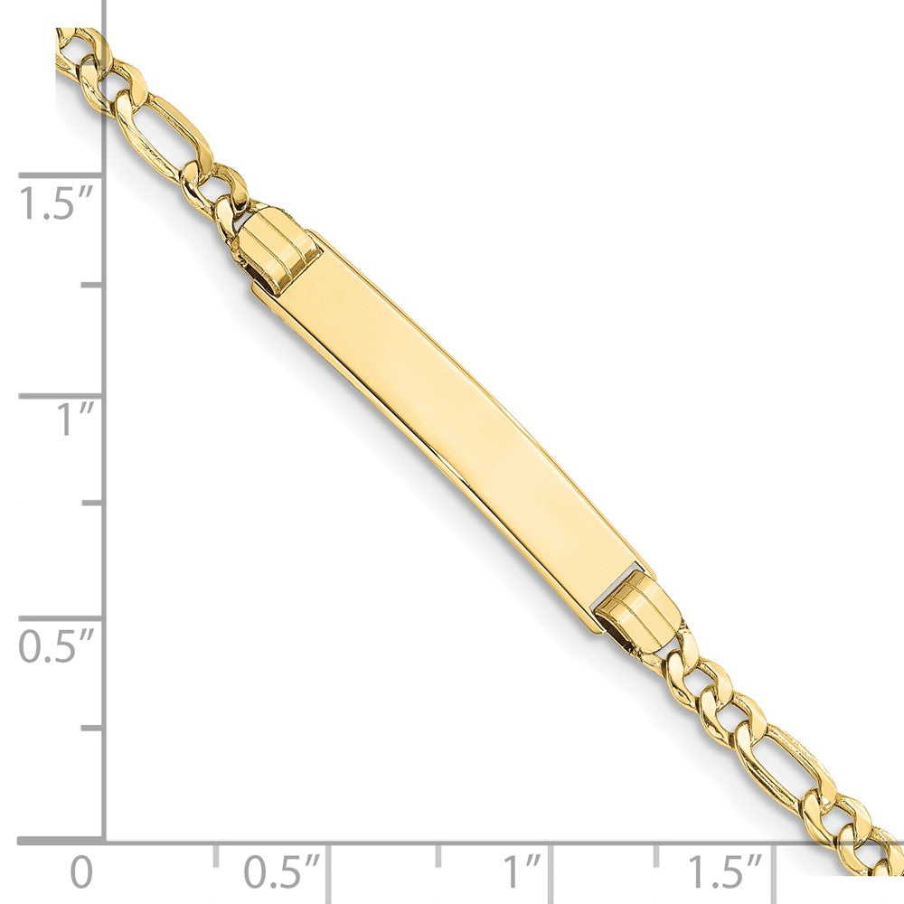 10K Gelbgold Halbmassiv Figaro Glieder Id Gliederarmband